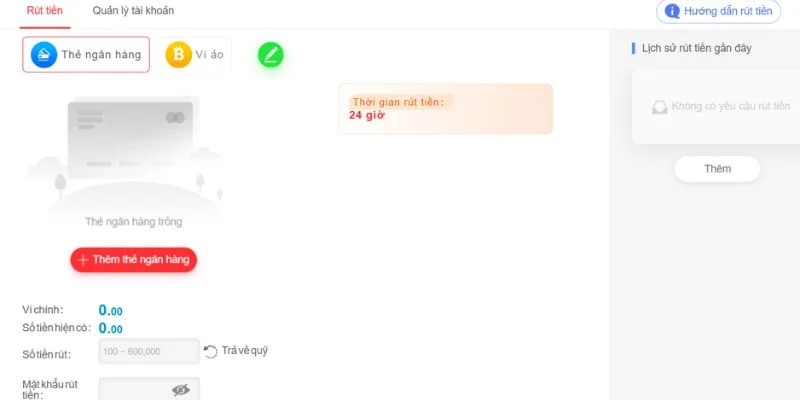 Quy trình rút tiền NK88
